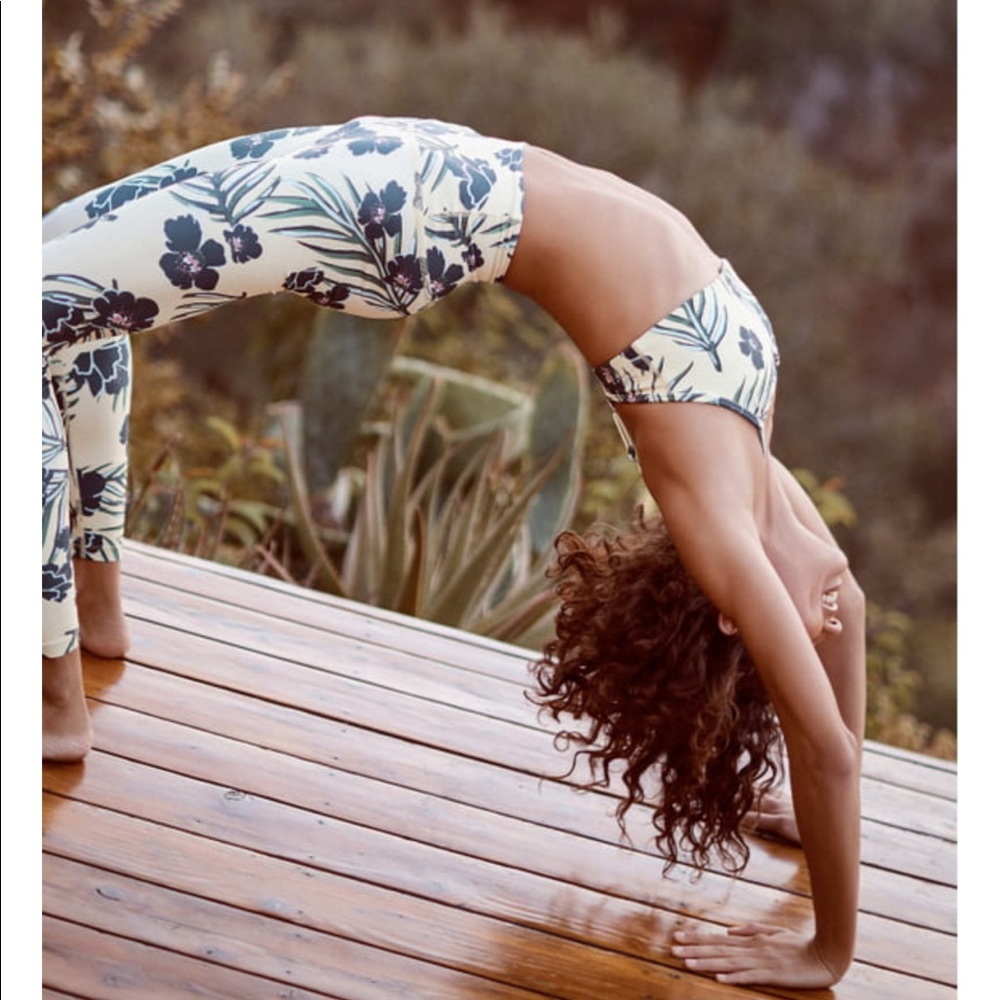 Olympus Floral Sunrise High Waisted Midi Legging